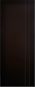 Puerta de lámina o acero para entrada principal exterior color chocolate con líneas verticales