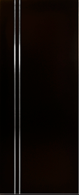Puerta de lámina o acero para entrada principal exterior color chocolate con líneas de aluminio verticales