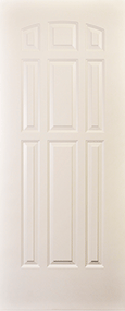 Puertas laminadas o acero troqueladas color blanco, gris y chocolate para uso exterior en viviendas