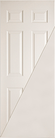 Puertas laminadas o acero estampadas color blanco, gris y chocolate para uso exterior en viviendas