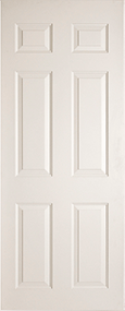 Puertas laminadas o acero troqueladas color blanco, gris y chocolate para uso exterior en viviendas