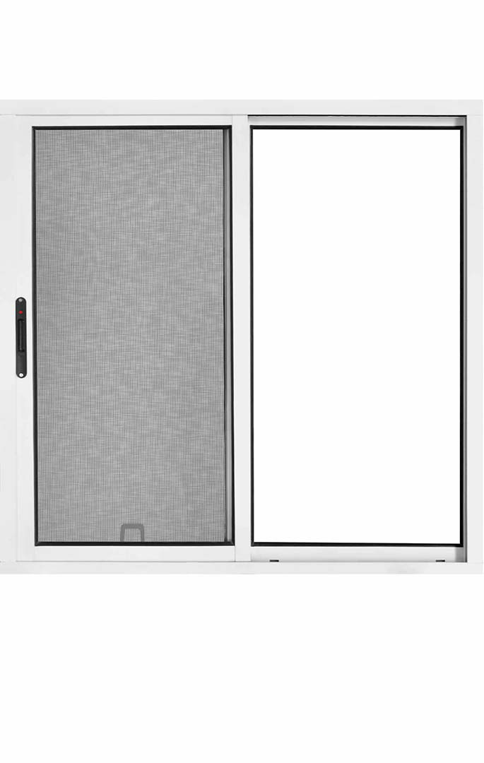 ventana de aluminio con pintura en polvo